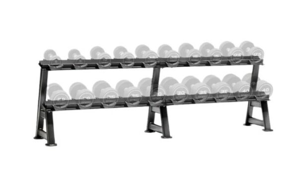 Spirit 10 pair dumbell rack in use