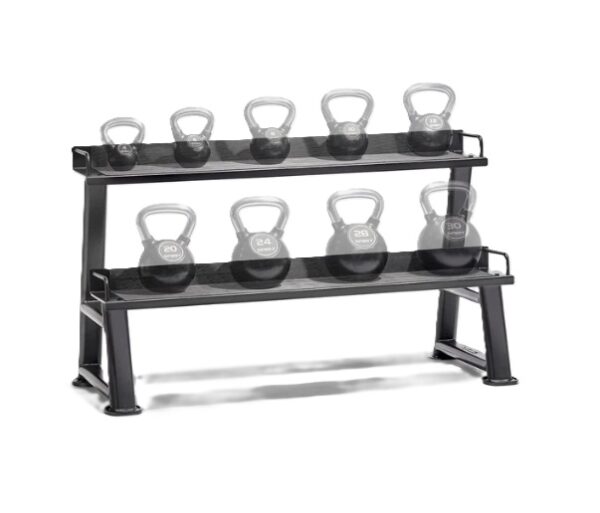 Spirit Kettlebell Rack in use