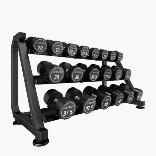 Ziva XP 10 Pair 3 Tier Dumbbell Racks with Saddles