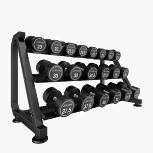XP 10 Pair 3 tier dumbbell rack with saddles