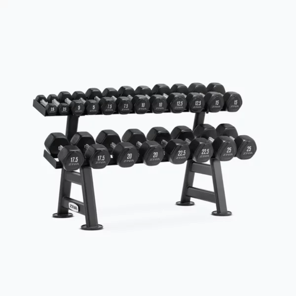 ZIVA Performance 2 Tier 10 Pair Hexagon Dumbbell Rack