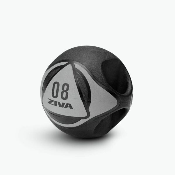 ZIVA ZVO Dual Grip Medicine Ball (Black and Grey)