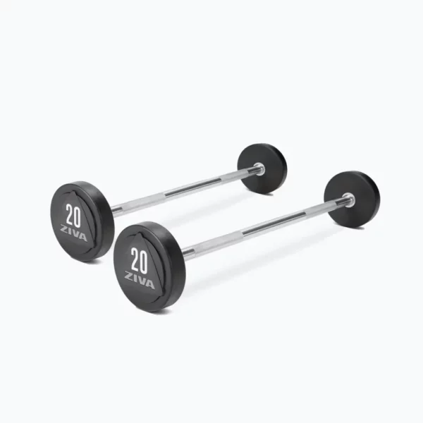 ZVO Solid Steel Urethane Fixed Barbell Sets