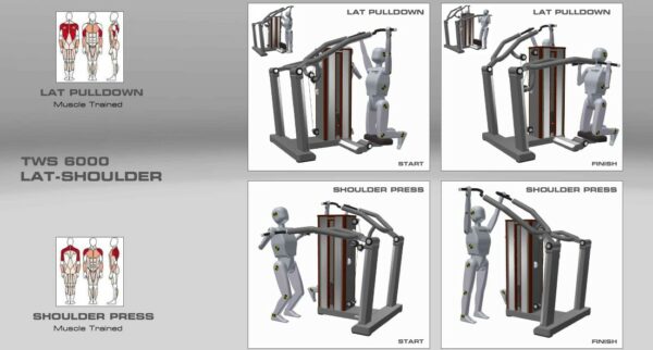 Standing Strength Lat Shoulder Muscle Groups