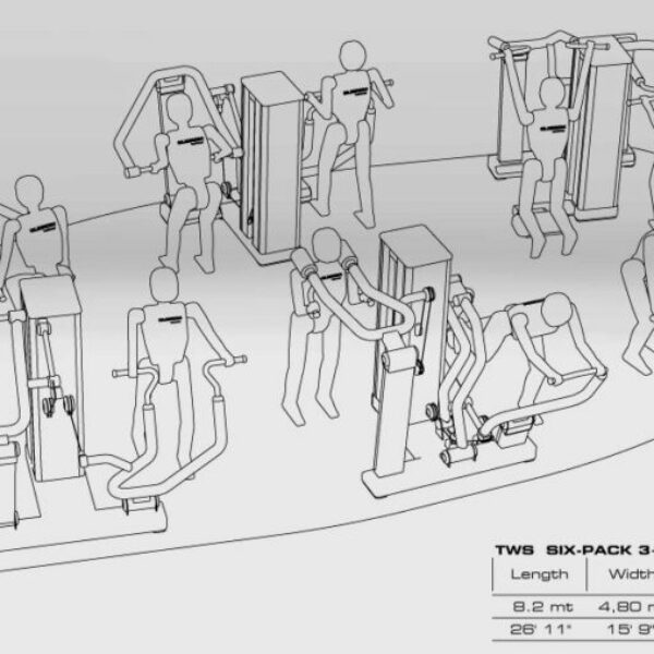 Twin Stack Standing Strength Equipment UK Circuit 6 units 12 exercises ellipse configuration Twin Stack Standing Strength Equipment UK